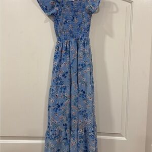 Speechless Blue Floral Kids Dress